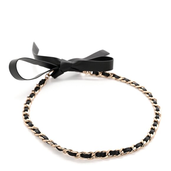 Chanel lambskin Chain belt with lambskin bow NWT main image 4